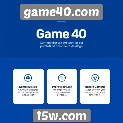 Análise das principais funcionalidades do game40.com